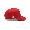 6 panel de aplique rojo letra f béisbol gorra